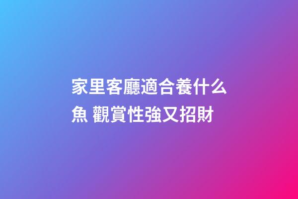 家里客廳適合養什么魚 觀賞性強又招財